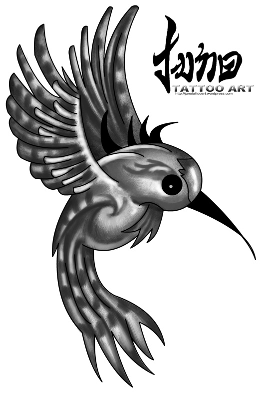 Humming bird tattoos come in different designs.
