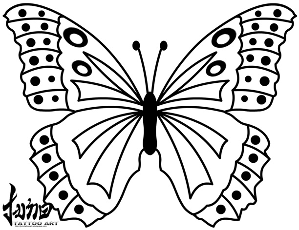 butterfly stencil art