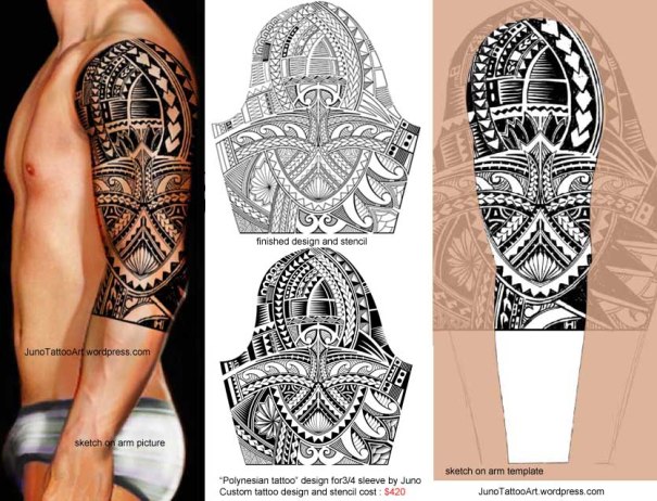 polynesian tattoo design for sleeve by Juno